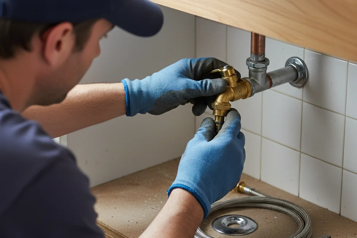 Shutoff valve and fitting work during Faucet and Fixture Repair in Addison